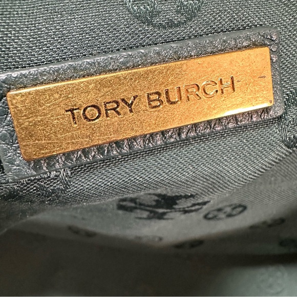 Tory Burch Pebbled Leather Satchel Deep Emerald Green - Picture 11 of 11